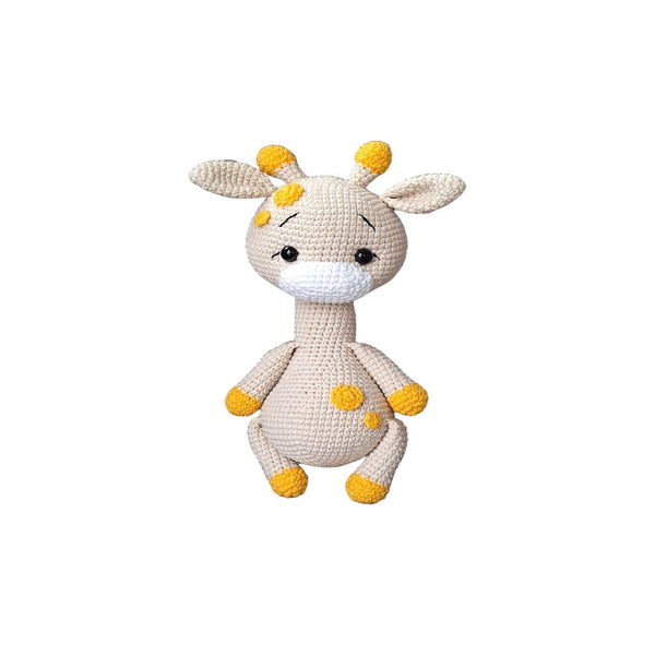 Žaisliukas žirafa iš 100% natūralios medvilnės