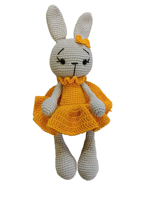 Žaisliukas zuikutis iš 100% natūralios medvilnės