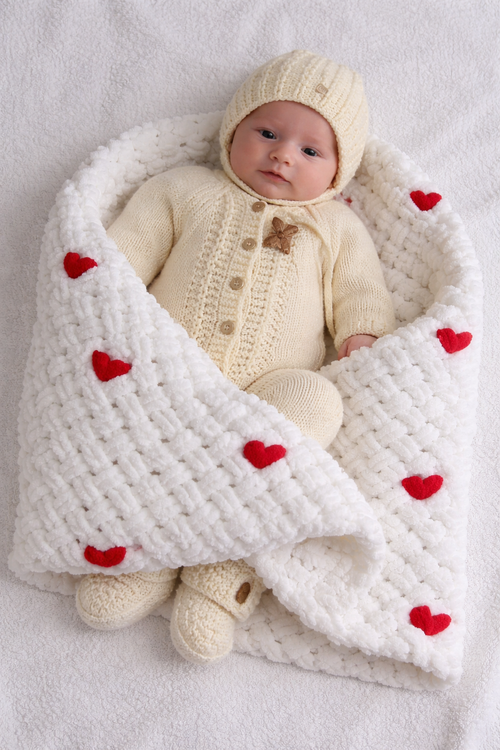 Baltas pledukas iš Alize Puffy siūlų